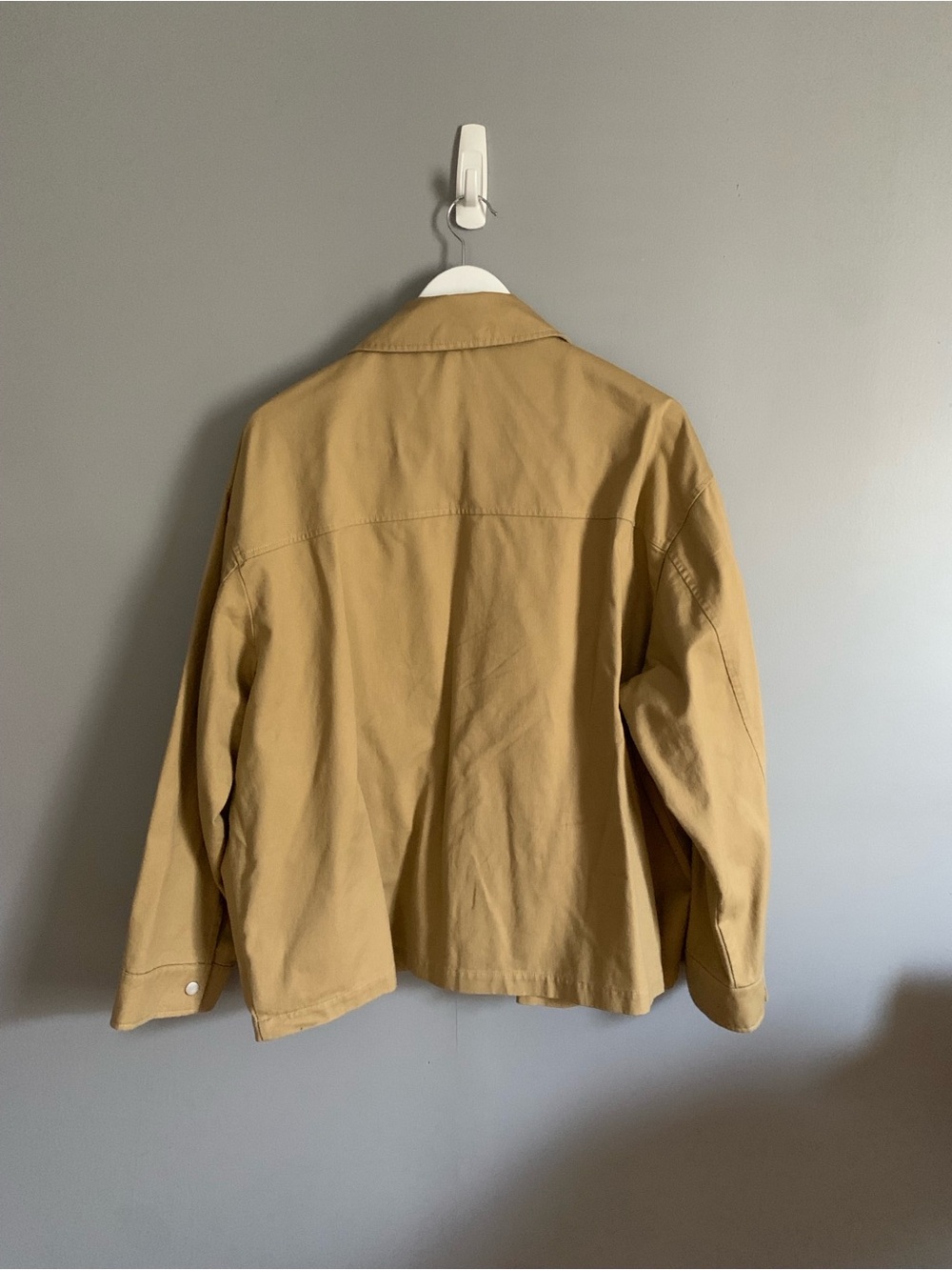 Primark Tan Utility Barn Coat / Jacket with Zip Chest Pocket - Picture 2 of 3